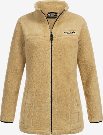 Veste en polaire 'Sherpa' Arctic Seven en beige : devant