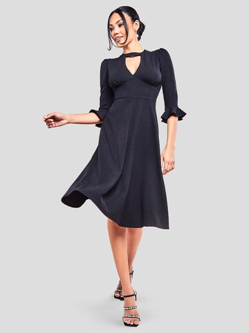 GODDIVA Midikleid in Schwarz: Vorderseite