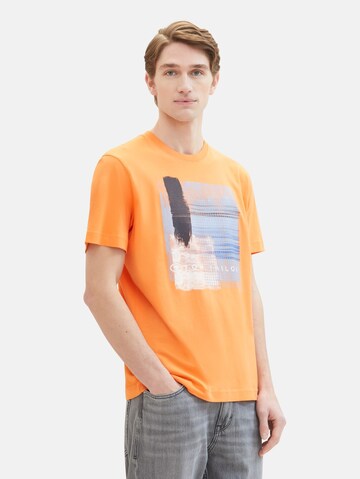 T-Shirt TOM TAILOR en orange : devant