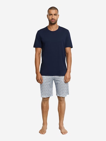 Hanro Pyjama kort ' Night & Day ' in Blauw: voorkant