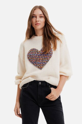 Desigual Sweater 'CORY' in White: front