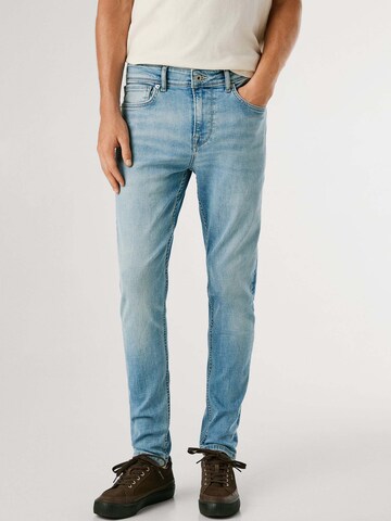 Pepe Jeans - Skinny Calças de ganga 'Finsbury' em azul: frente