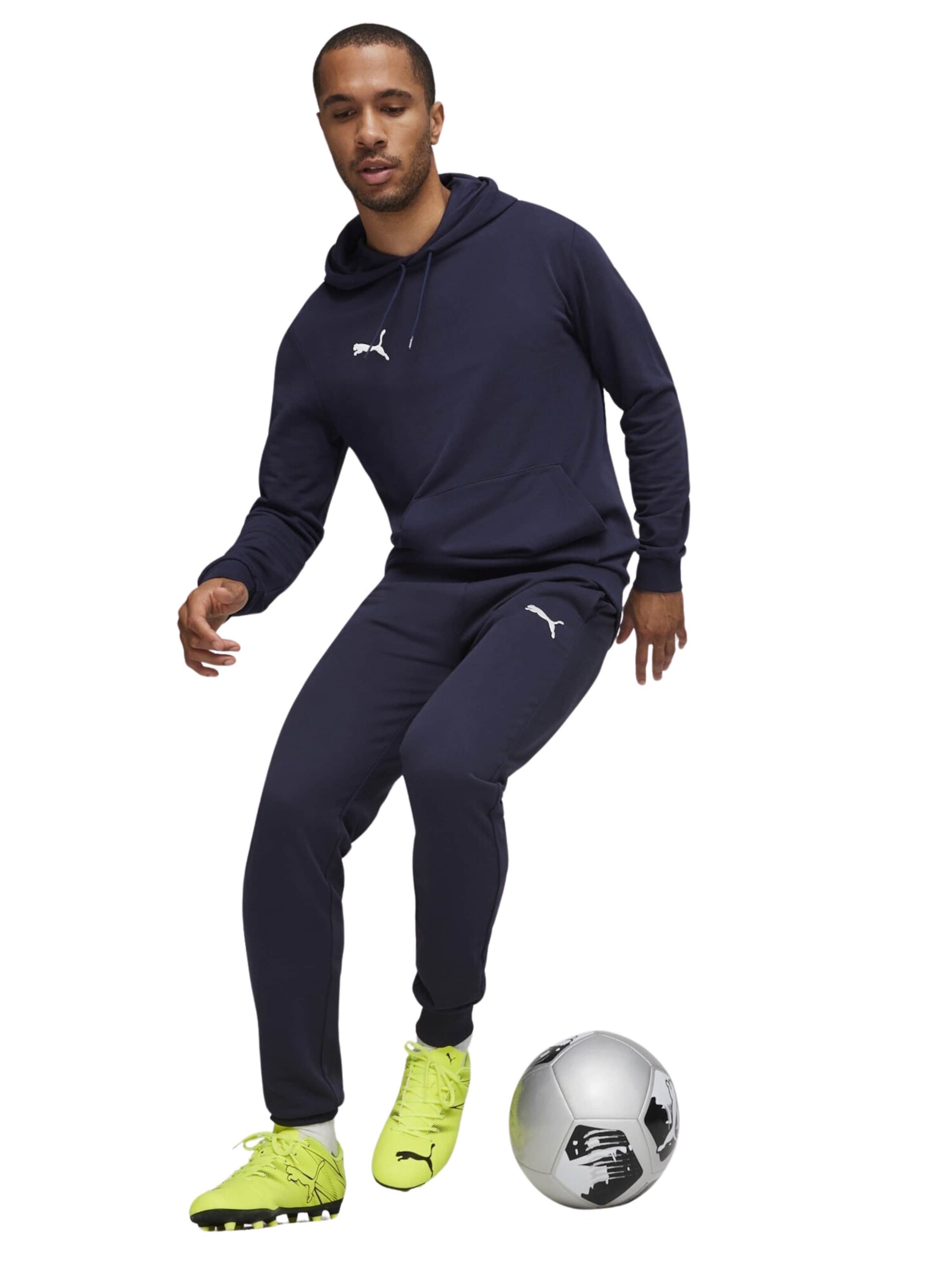 Effilé Pantalon de sport 'Team Goal' PUMA en bleu