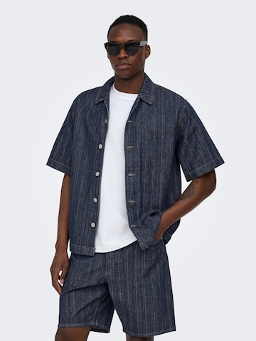 Regular fit Camicia 'ONSWayne' di Only & Sons in blu