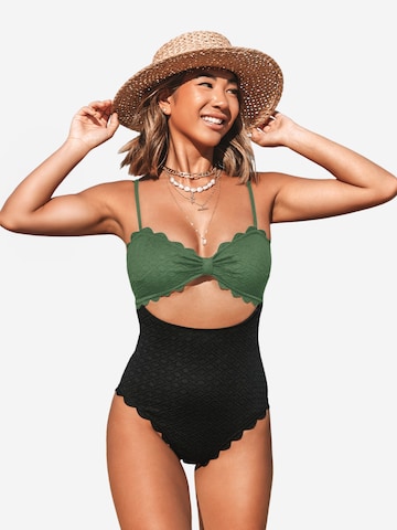 Cupshe Bustier Badeanzug 'DAA12E5E003RA'‌‌ in Grün