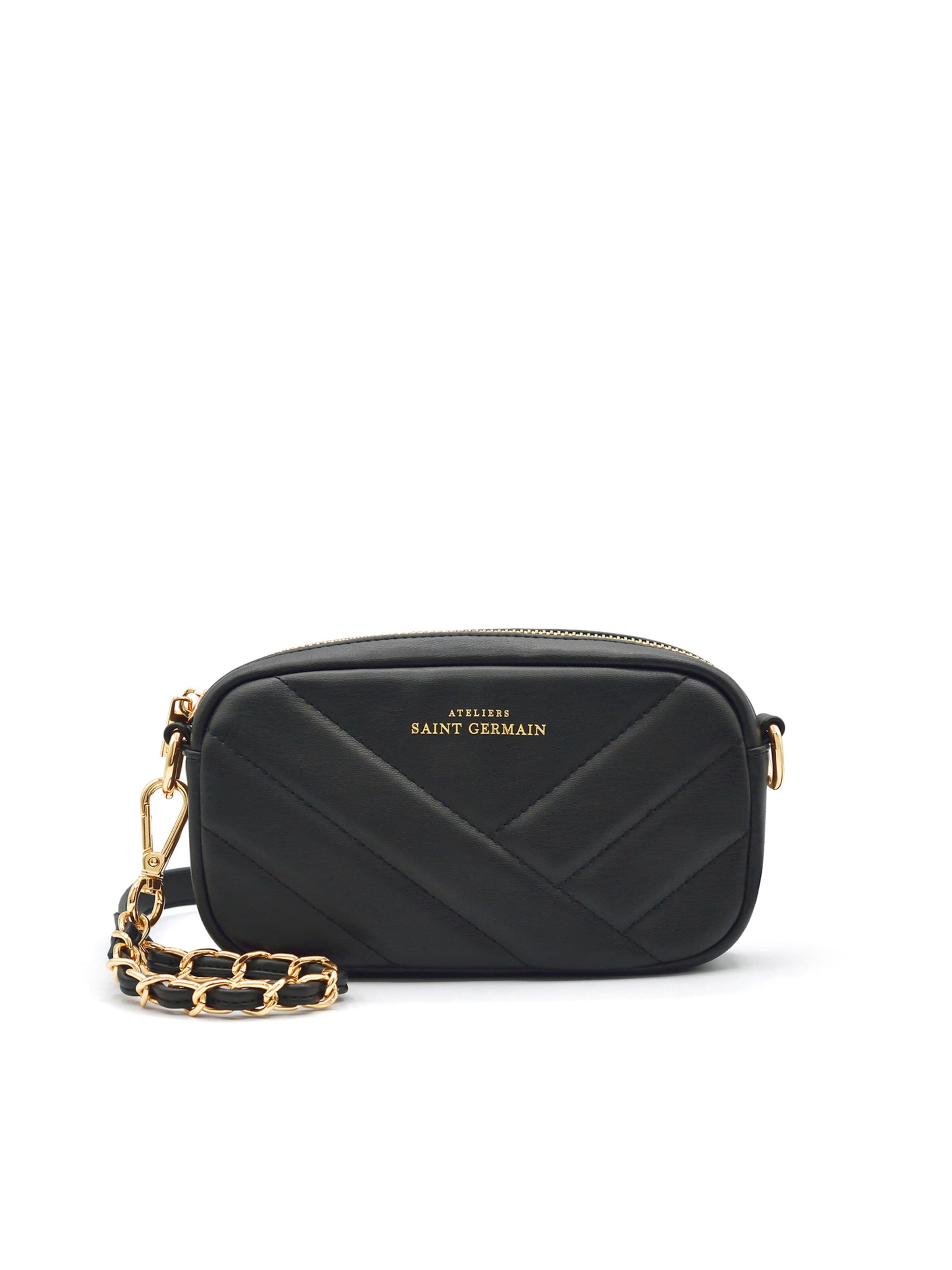 Ateliers Saint Germain Schultertasche 'OPERA'‌‌‌‌‌ in Schwarz: Vorderseite