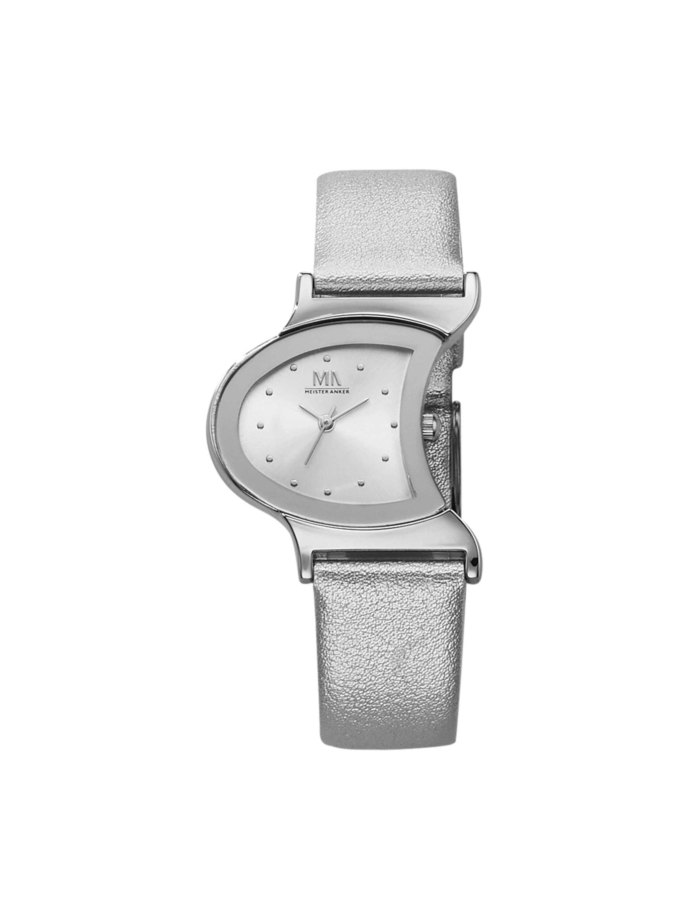 MeisterAnker Analog Watch in Silver: front
