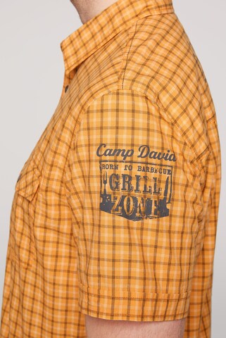 CAMP DAVID Regular fit Button Up Shirt in Orange