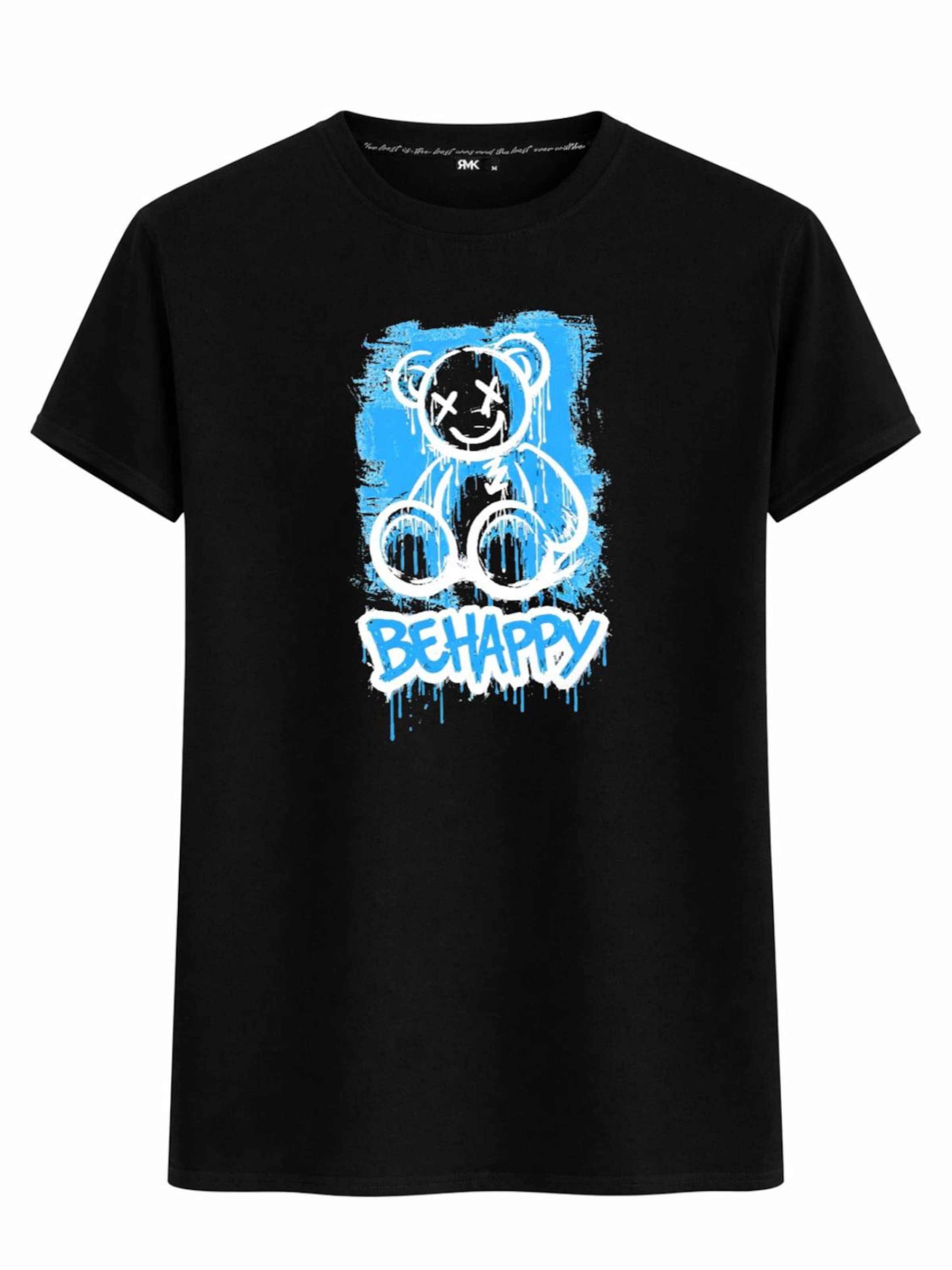 RMK Shirt 'Crazy Bär'‌‌ in Schwarz: Vorderseite