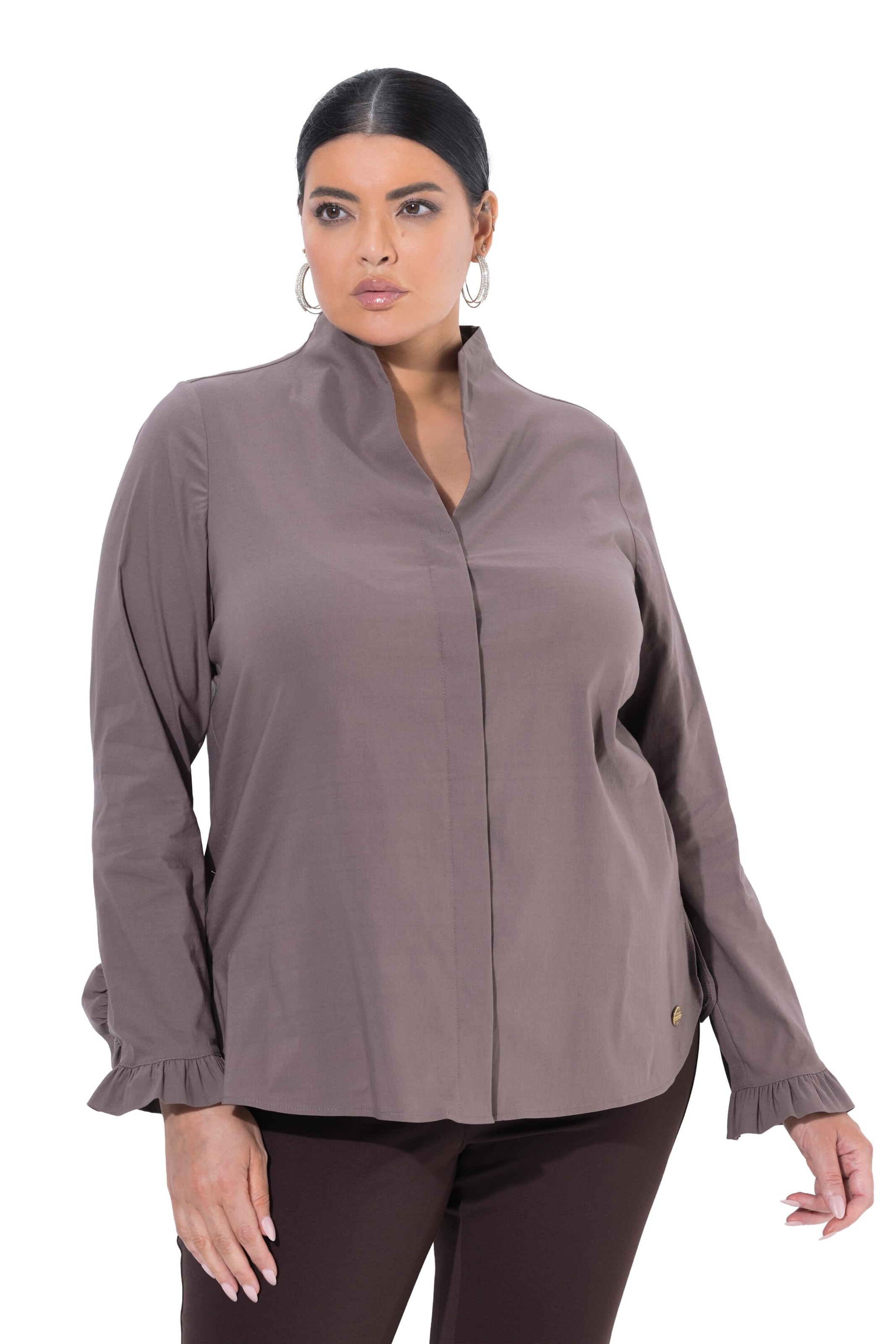 Ulla Popken Bluse in Grau: Vorderseite
