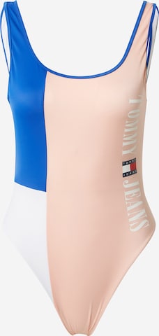 Tommy Jeans Bustier Badpak in Roze: voorkant