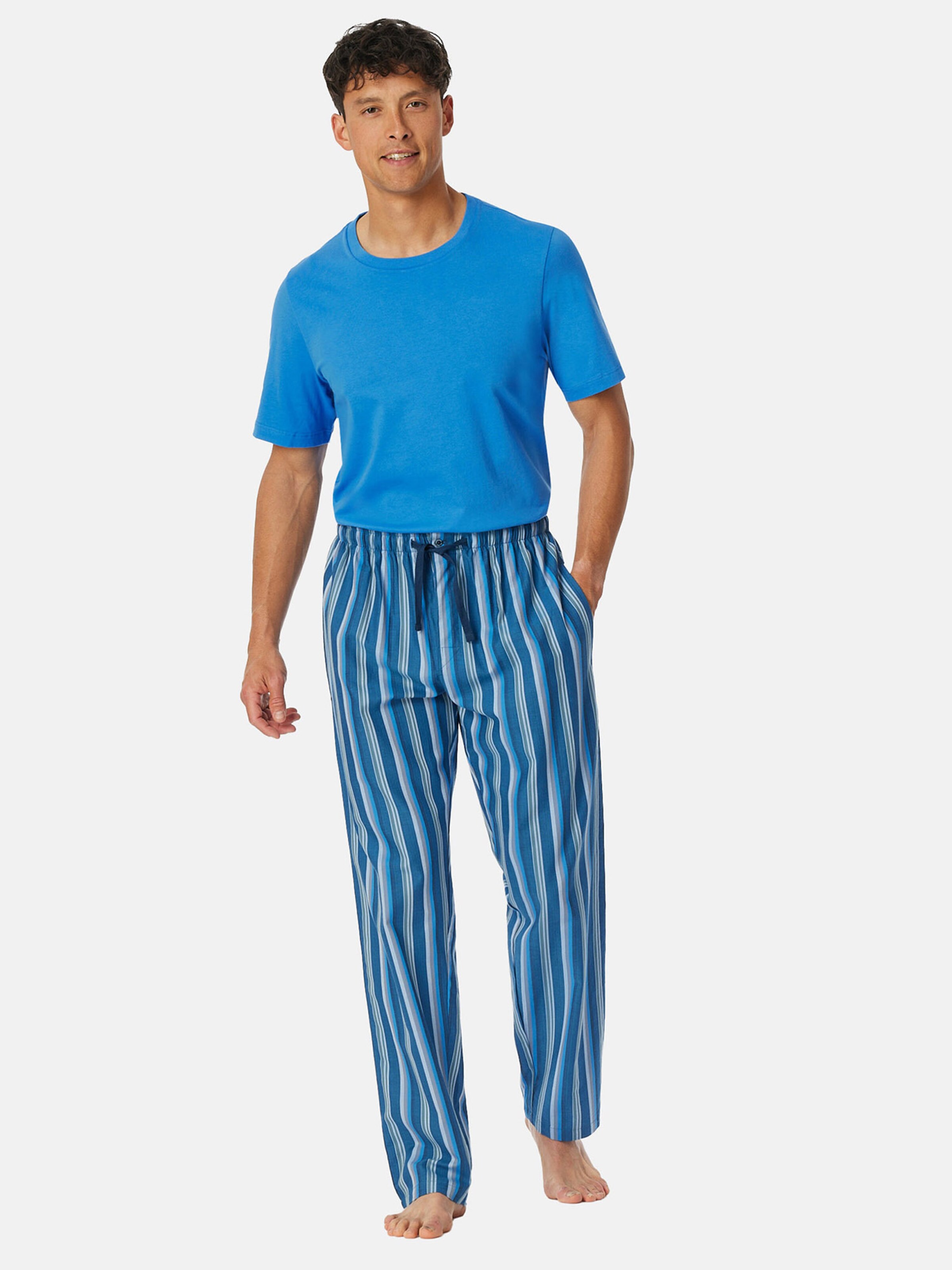 Pantalon de pyjama ' Mix + Relax ' SCHIESSER en bleu