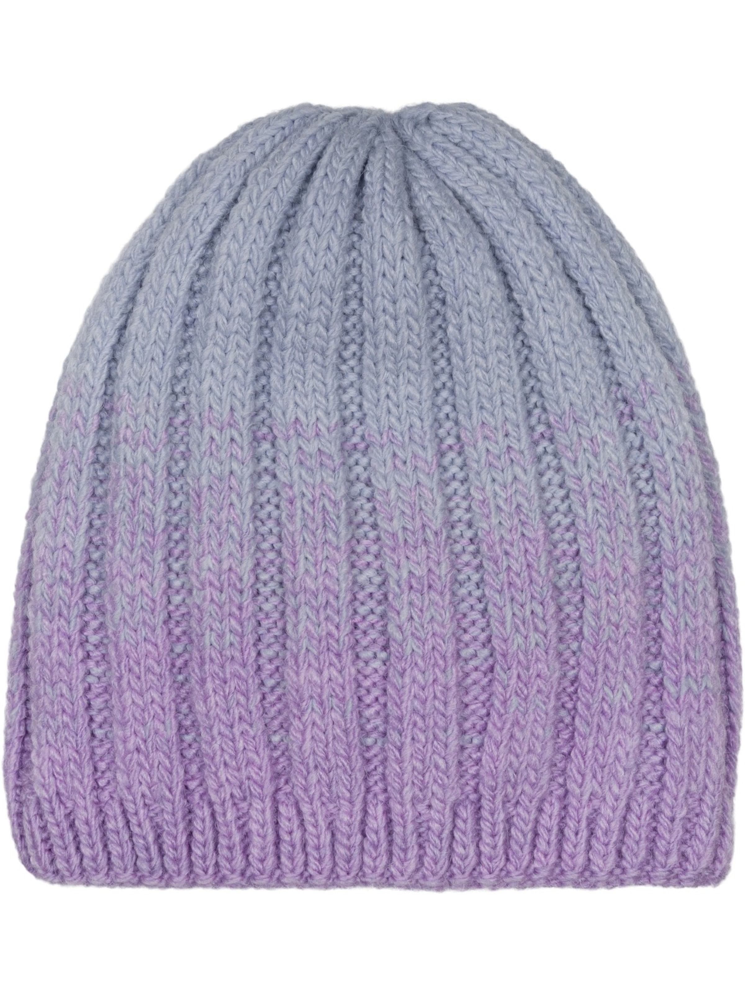 styleBREAKER Mütze 'Strickmütze Farbverlauf mit Thermo-Fleece'‌‌‌‌‌‌‌‌ in Lila