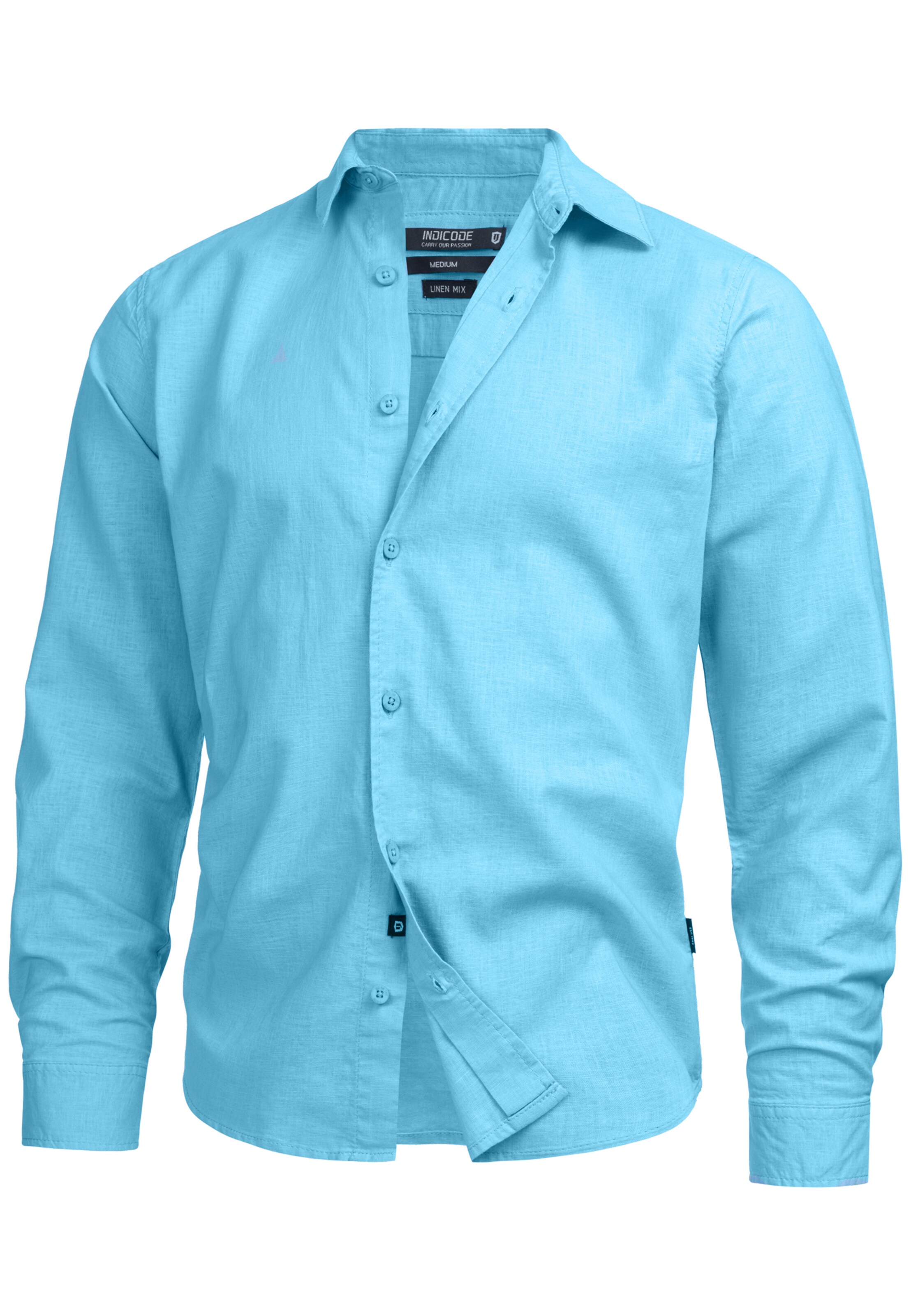 INDICODE JEANS Hemd 'Ville' in Blau: Vorderseite