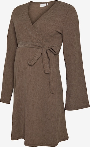 Robe 'FENIA' MAMALICIOUS en marron : devant