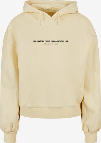 Merchcode Sweatshirt 'WD -  Believe In Yourself' in Geel: voorkant