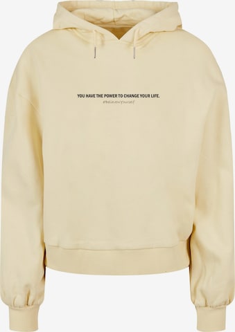 Sweat-shirt 'WD -  Believe In Yourself' Merchcode en jaune : devant