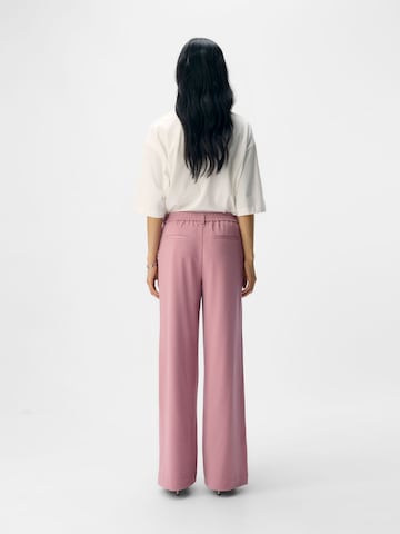 OBJECT Wide leg Chino trousers 'OBJLisa' in Purple