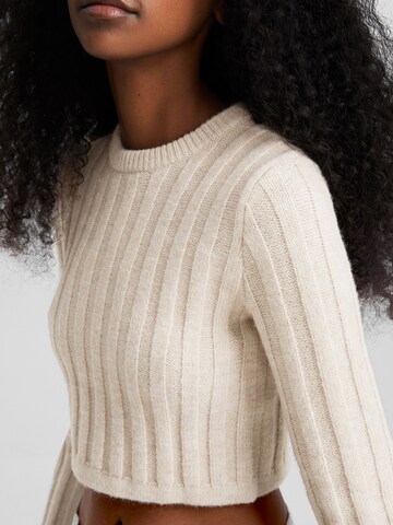 Bershka Sweater in Beige