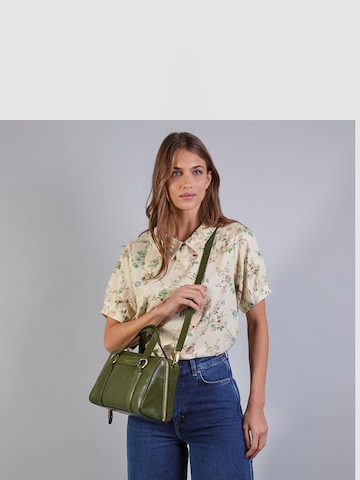 The Bridge Shoulder Bag in Green: front