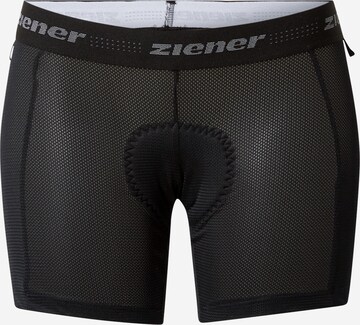 ZIENER Workout Pants 'NENZI' in Black: front