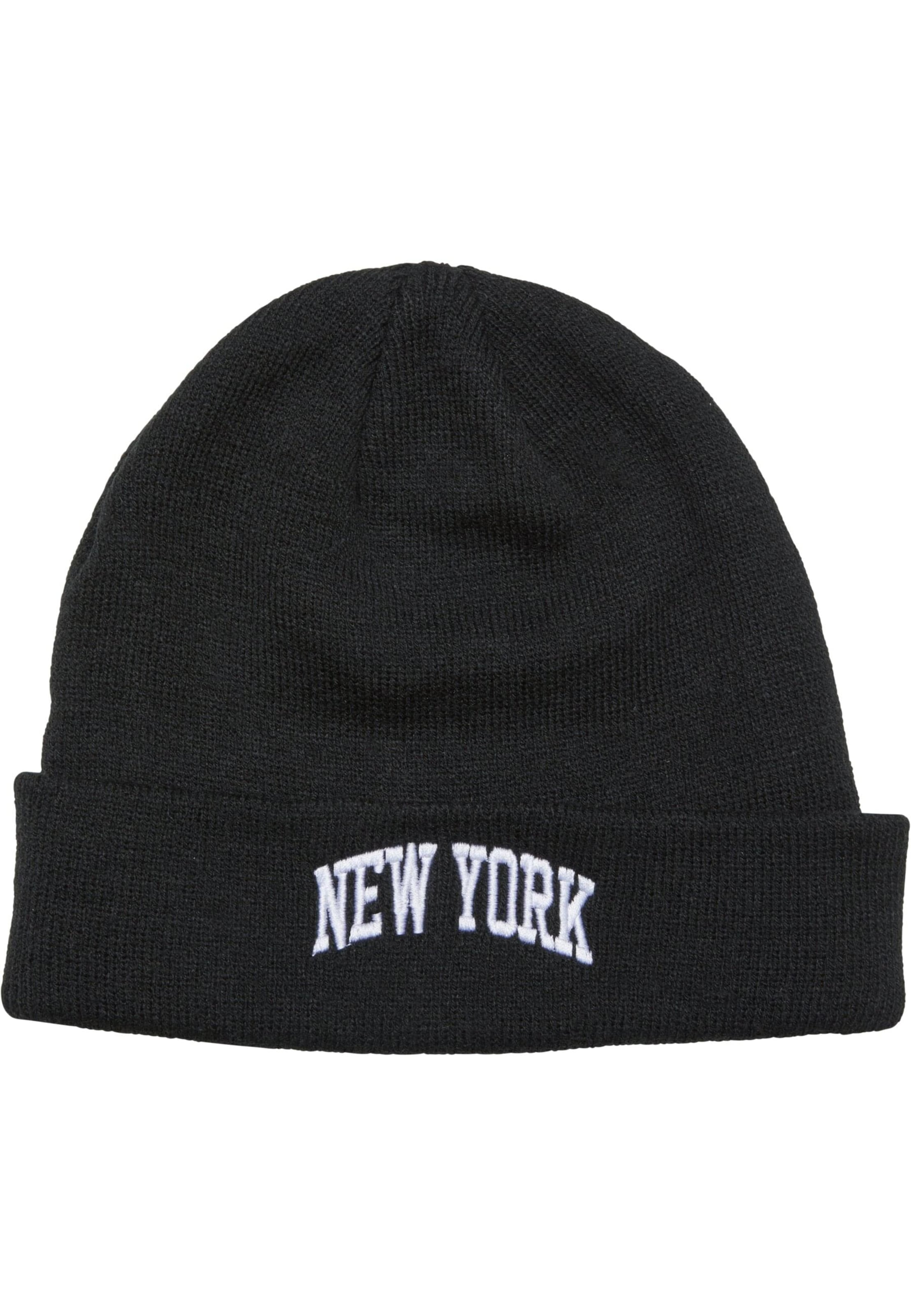 Bonnet 'New York' Mister Tee en noir : devant