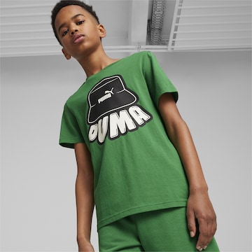 T-Shirt 'ESS+' PUMA en vert : devant