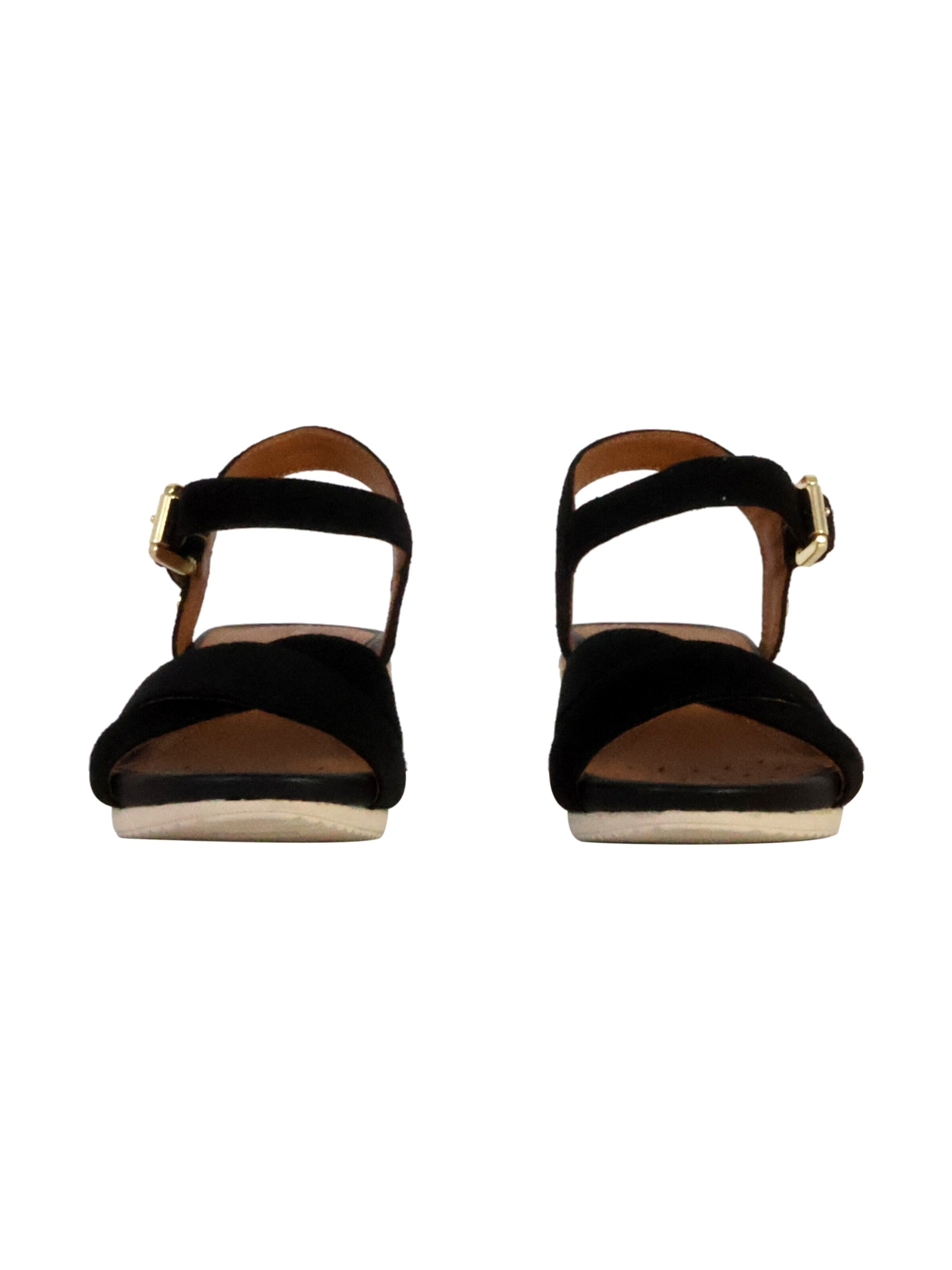 GEOX Sandały 'Ischia Corda Keilabsatz-Sandalen aus Leder' w kolorze czarny