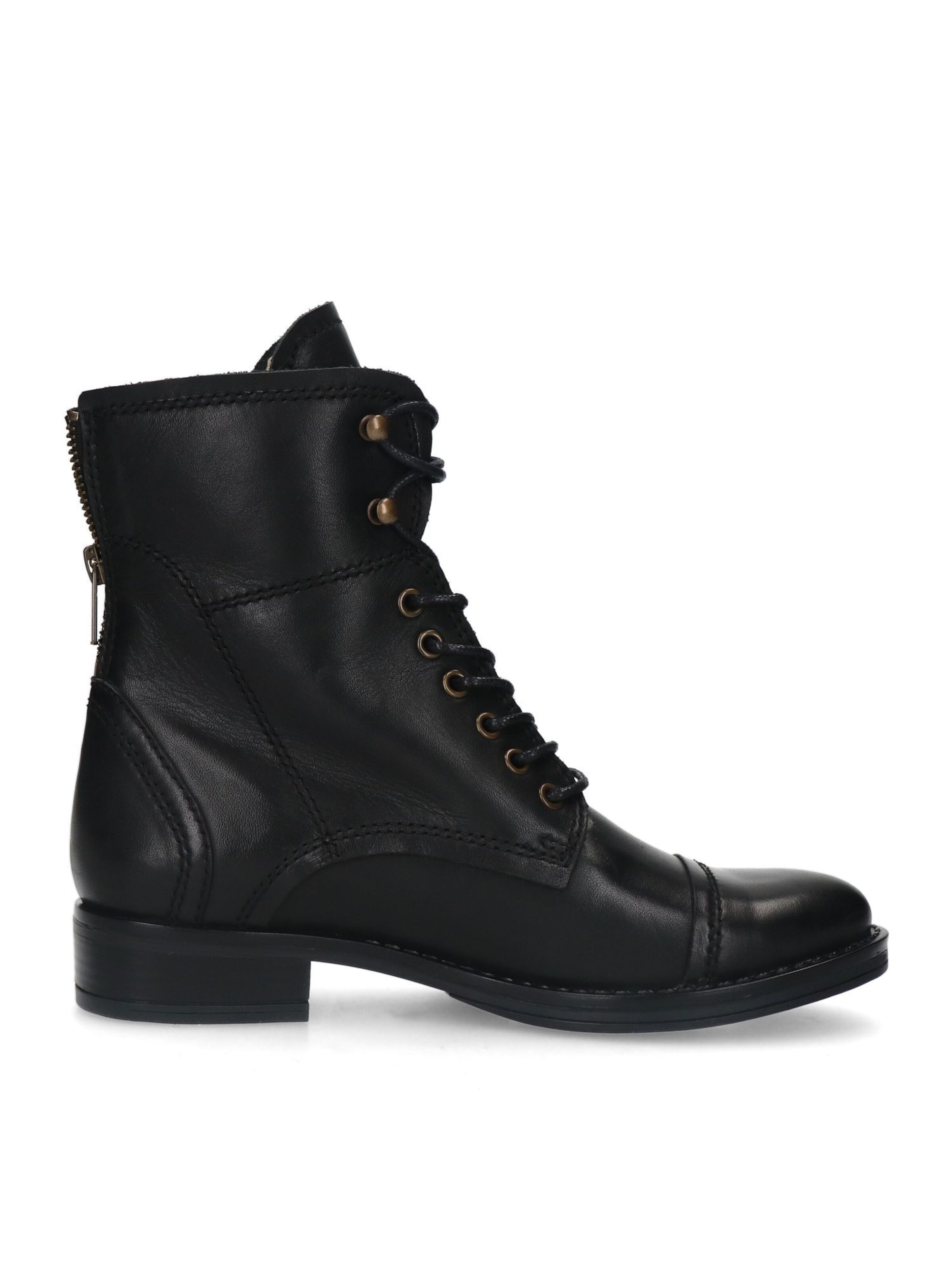 MANFIELD Schnürstiefel in Schwarz