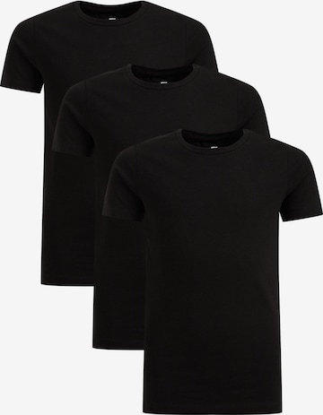 WE Fashion Shirt in Zwart: voorkant