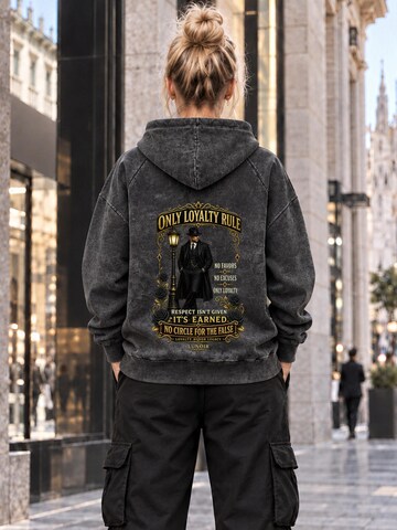 LUNØIR Studio Sweatshirt 'Only Loyalty Rule' in Zwart