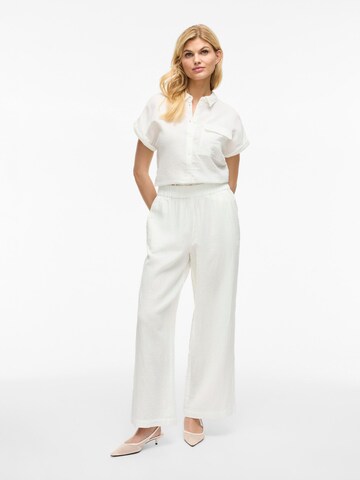 VILA Wide leg Broek 'VILania' in Wit