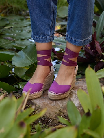 Alhamas - Sapatos de salto 'Alpargata Cuña 10 cm' em roxo: frente