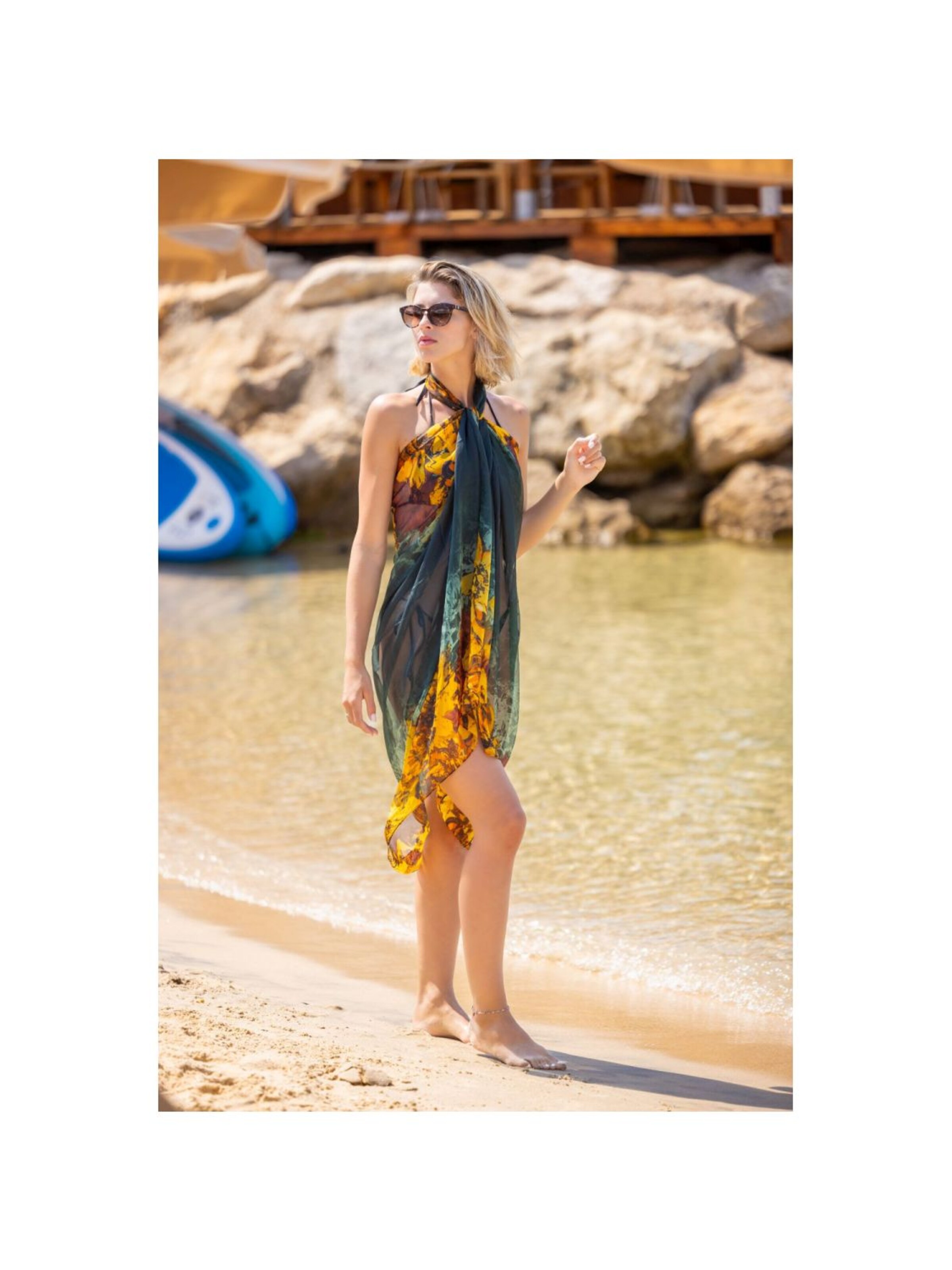 alberto cabale - Vestido de playa 'FLORA' en amarillo