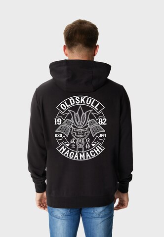 Oldskull Kapuzensweater 'Rtrip Nagamurai' in Schwarz: Vorderseite