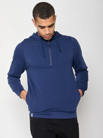 Felpa di GREENBOMB in blu: frontale