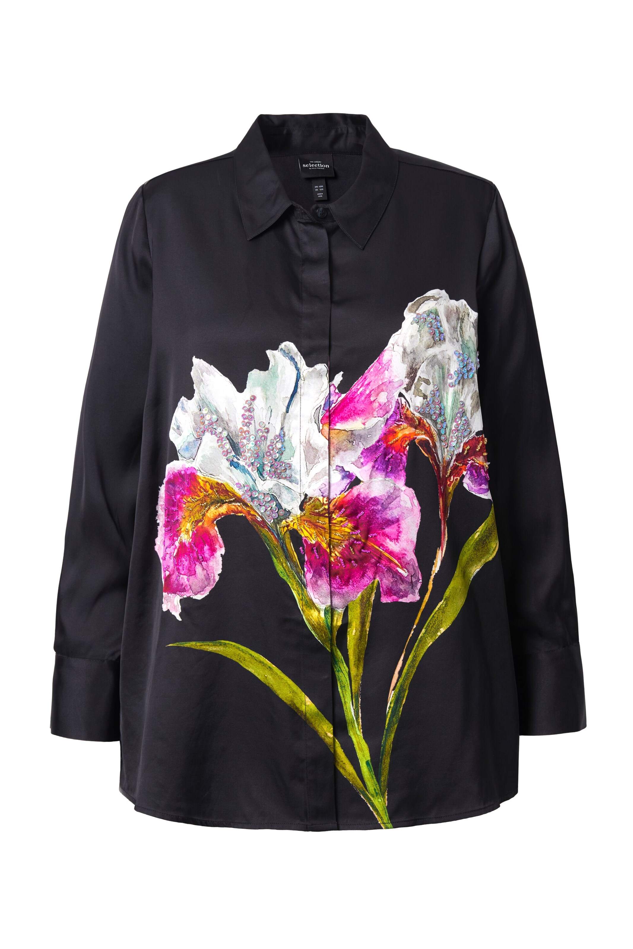 Ulla Popken Blouse in Zwart: voorkant