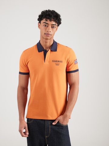 Tricou 'EMBERS' de la NAPAPIJRI pe portocaliu: față