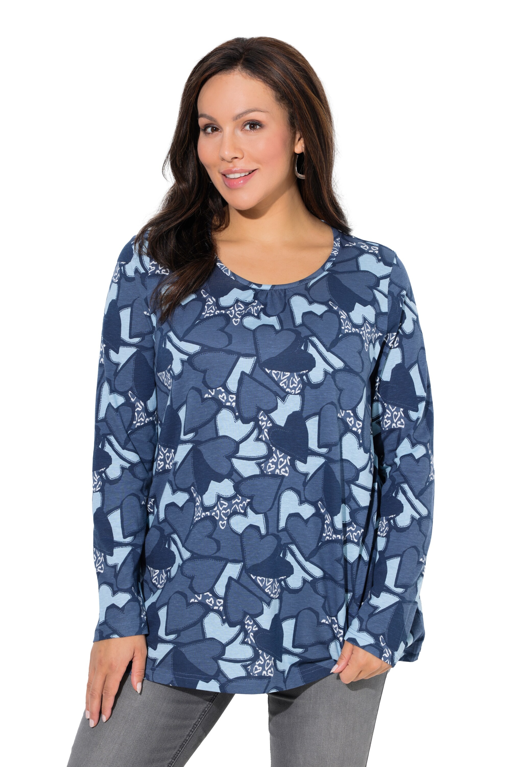 Ulla Popken Shirt in Blau: Vorderseite