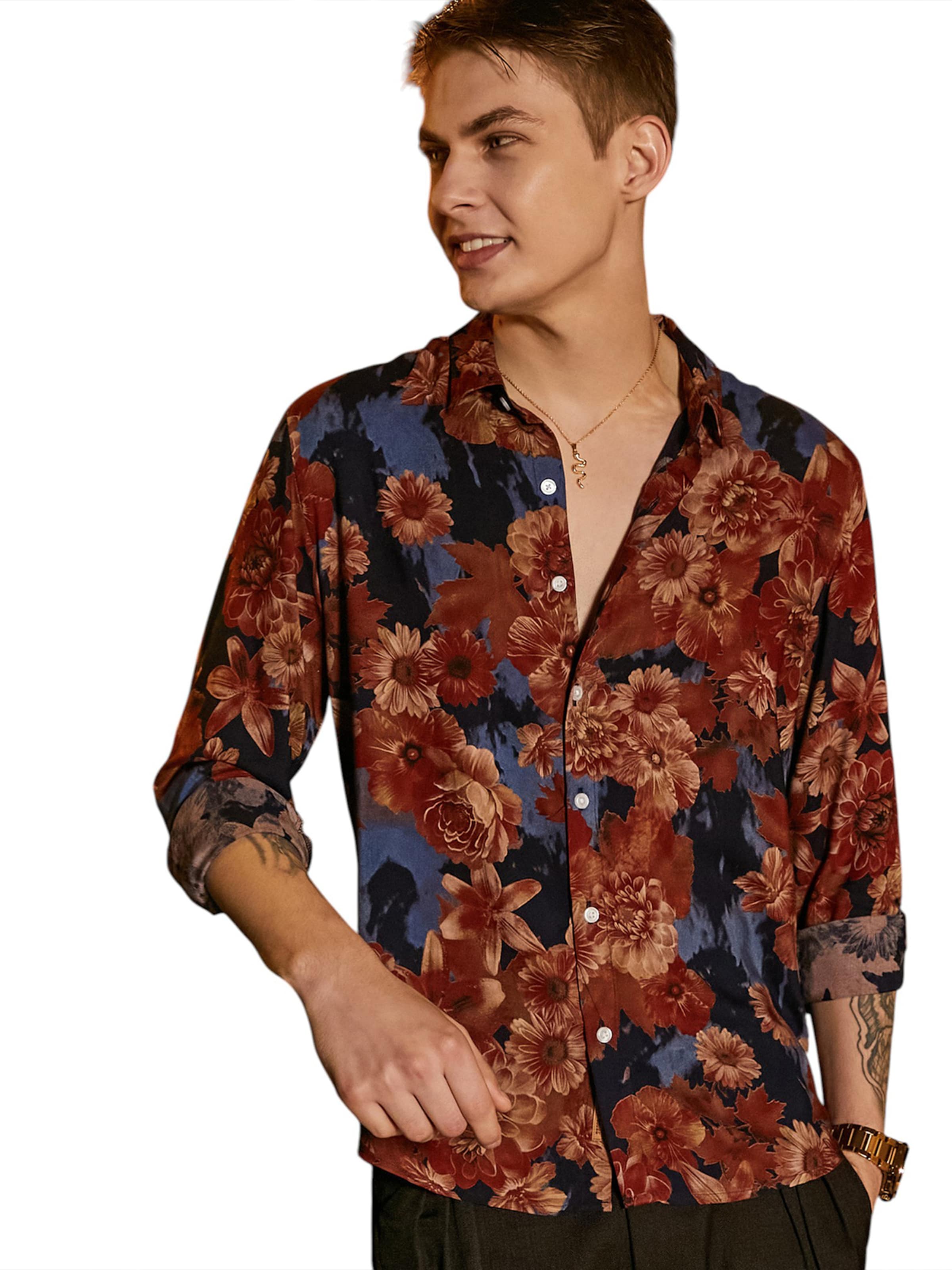 Campus Sutra - Ajuste regular Camisa 'Bristol' en marrón