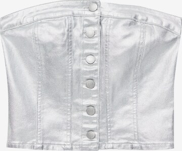 Pull&Bear Top in Zilver: voorkant