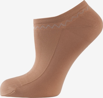 Nur Die Enkelsokken ' Schuhsöckchen ' in Bruin: voorkant