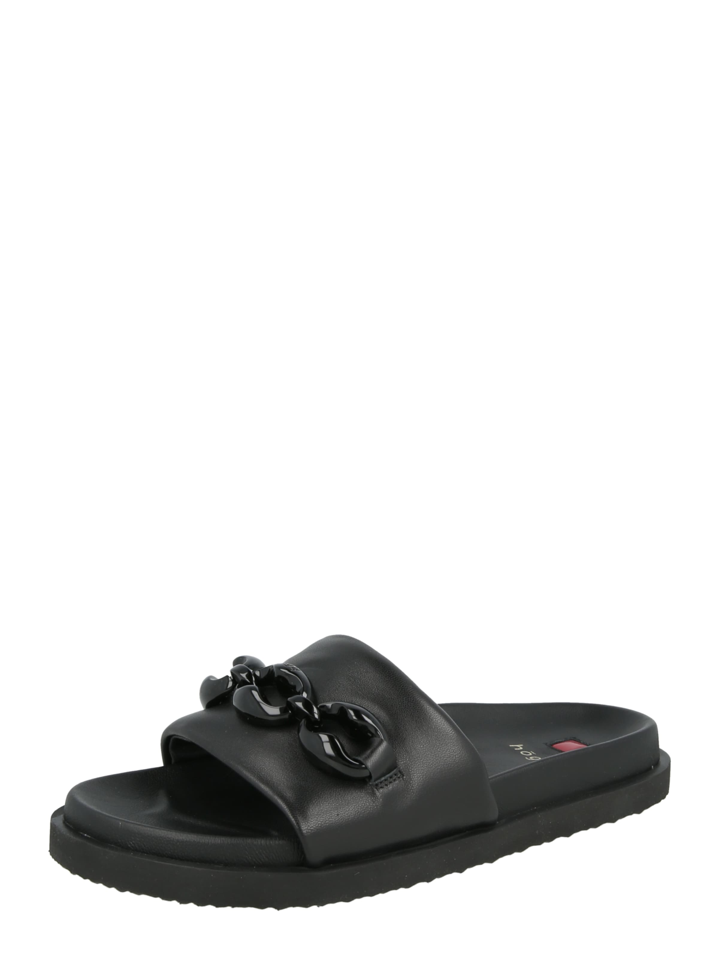 Högl Mules in Black: front