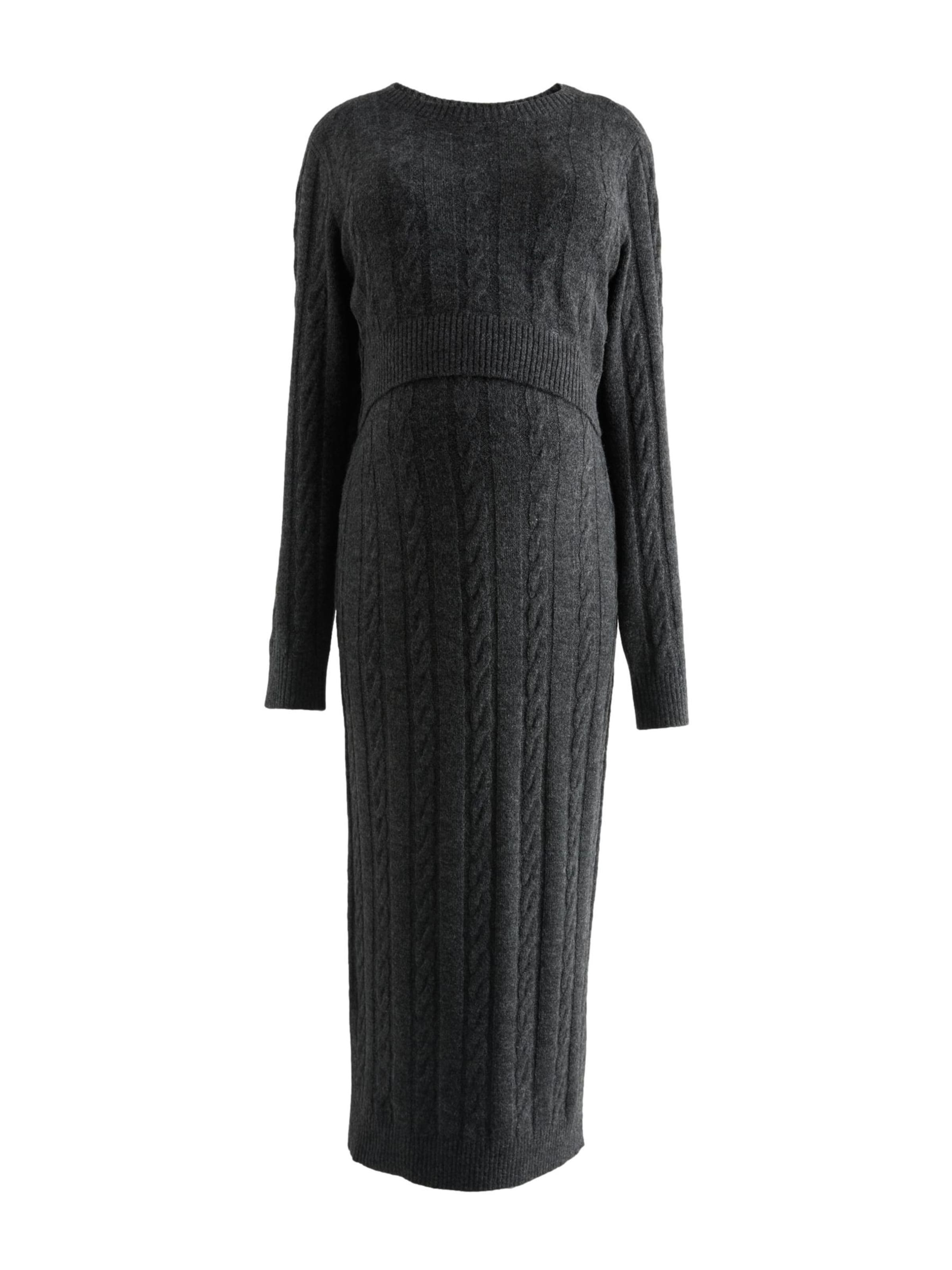 Next Трикотажное платье в Серый: спереди