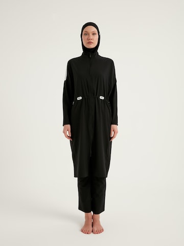MARINA High neck Badpakjurk 'Modest Marina M2507-1' in Zwart: voorkant