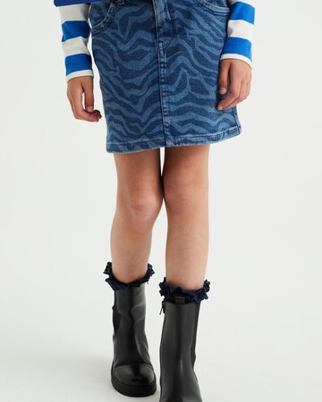 WE Fashion Rok in Blauw: voorkant