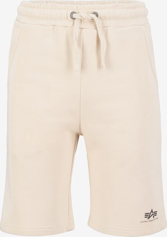 ALPHA INDUSTRIES Trousers in White: front