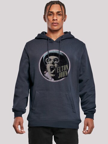 Sweat-shirt 'Elton John Vintage Circle' F4NT4STIC en bleu : devant