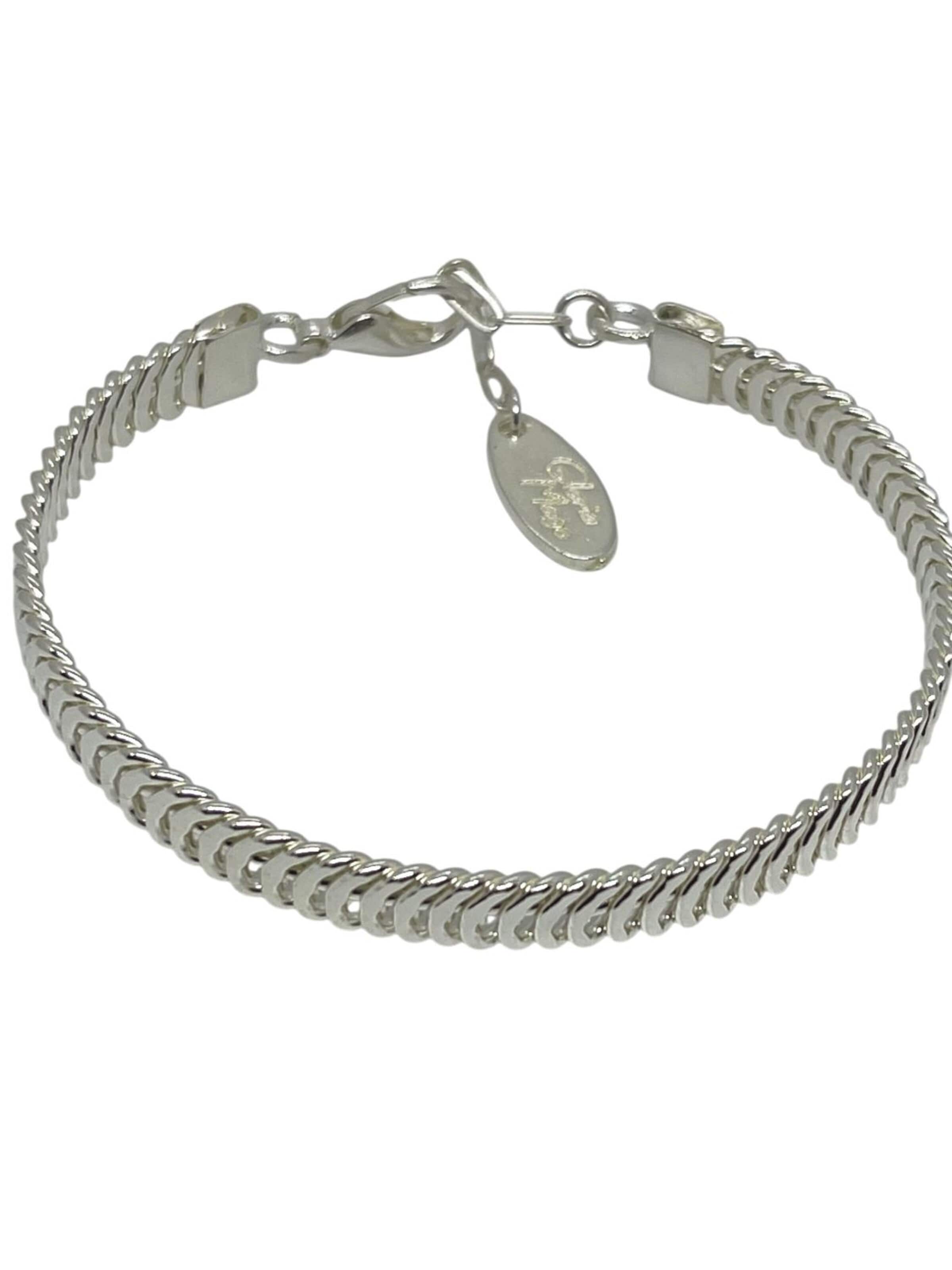 Gloria Mago - Pulsera 'Tides bracelet in brass silver 10µ with lobster clasp' en plata