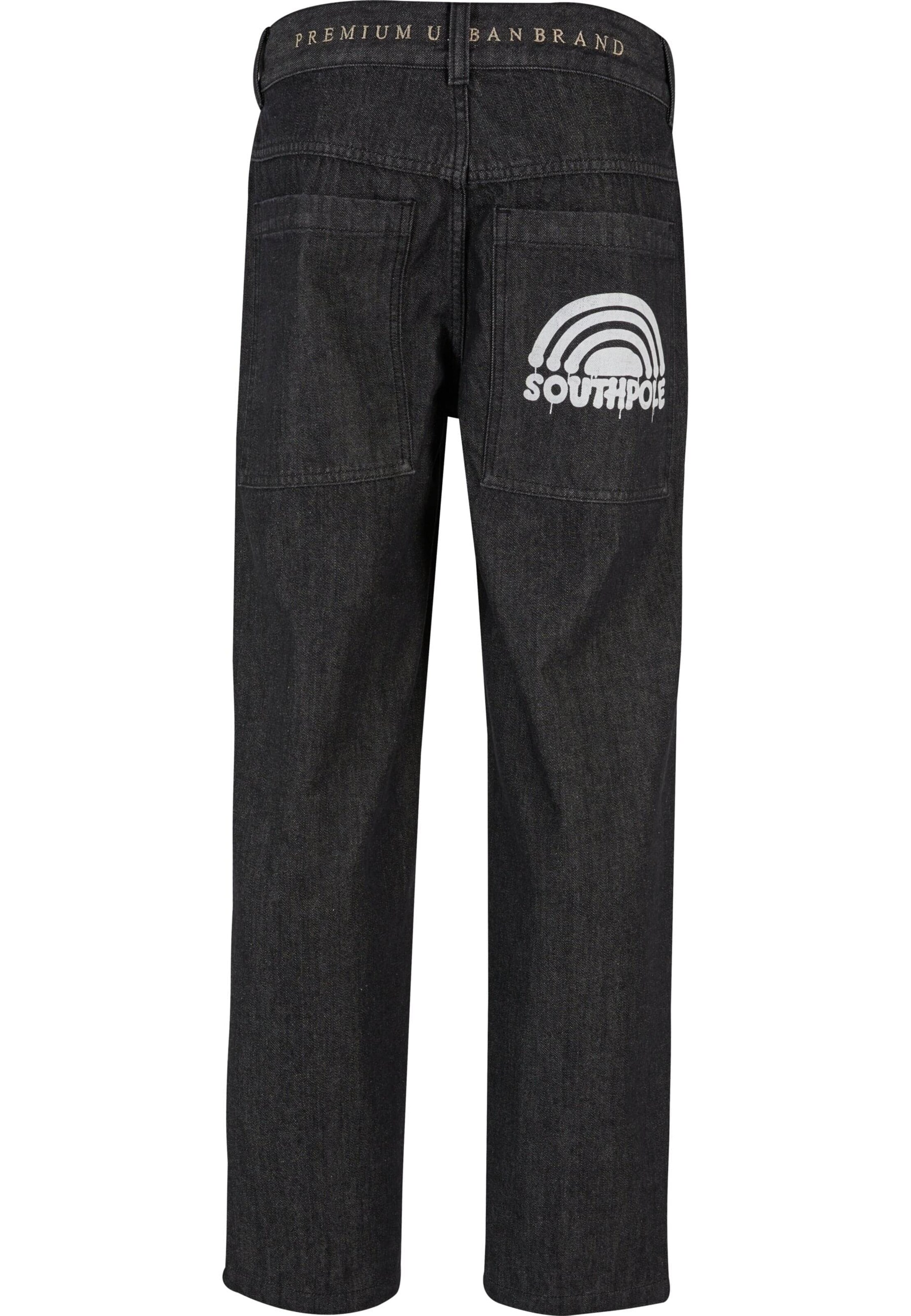 SOUTHPOLE Loosefit Farkut värissä musta